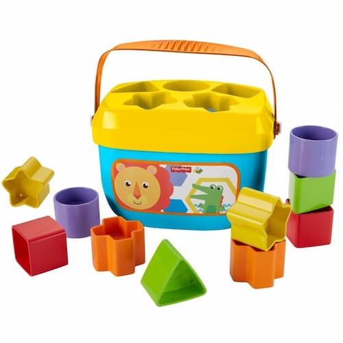 Fisher-Price Baby's First Blocks with Storage Bucket (Plastic Toys)