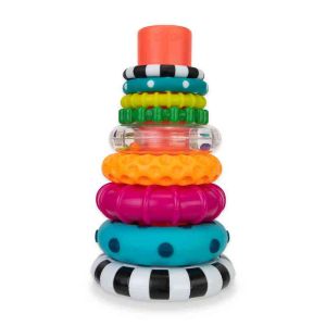 Sassy Stacks of Circles Stacking Ring STEM Learning Toy, 9 Piece Set, Age 6+ Months (STEM Toys from Walmart)